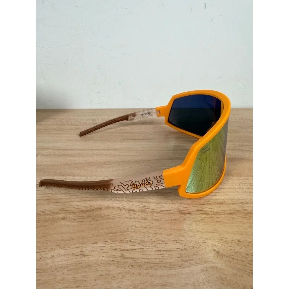 Goodr Wrap Gs Eats Gravel for Breakfast Sunglasses Gravel Worlds Collab Cycling